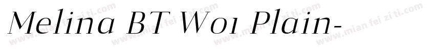 Melina BT W01 Plain字体转换